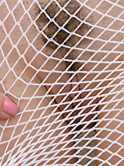Nextdoor Models - White Fishnet - Rose