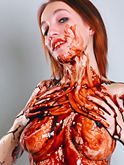 David Nudes - Chocolate Syrup Pussy Feast - Ericka